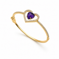African Amethyst Bracelet in Gold-Plated 925 Sterling Silver