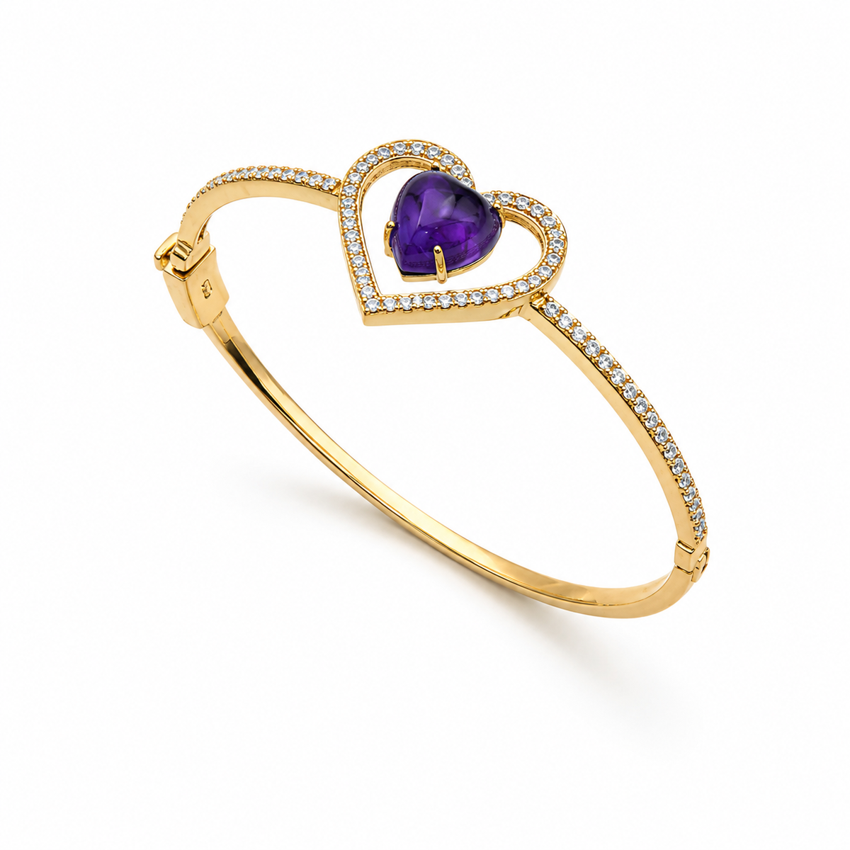 African Amethyst Bracelet in Gold-Plated 925 Sterling Silver