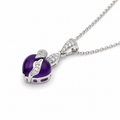 African Amethyst Pendant in 925 Sterling Silver
