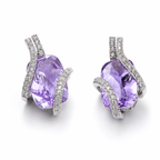 Amethyst Radiance Earrings in 925 Sterling Silver