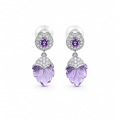 Amethyst Earrings in 925 Sterling Silver