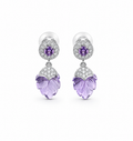 Amethyst Earrings in 925 Sterling Silver