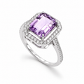 Amethyst Elegance Ring in 925 Sterling Silver