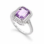 Amethyst Elegance Ring in 925 Sterling Silver