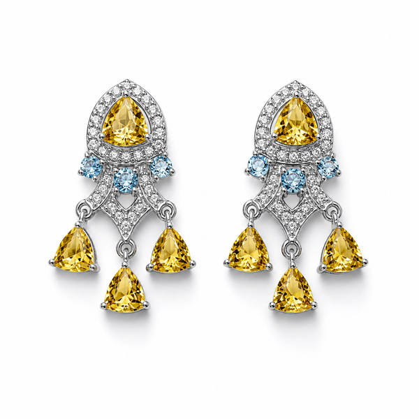 Topaz Blue Swiss Earring
