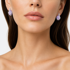 Amethyst Radiance Earrings in 925 Sterling Silver