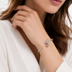 Multi-Gemstone Symphony Bracelet in 925 Sterling Silver