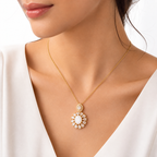 Moonstone Radiance Pendant in 925 Sterling Silver