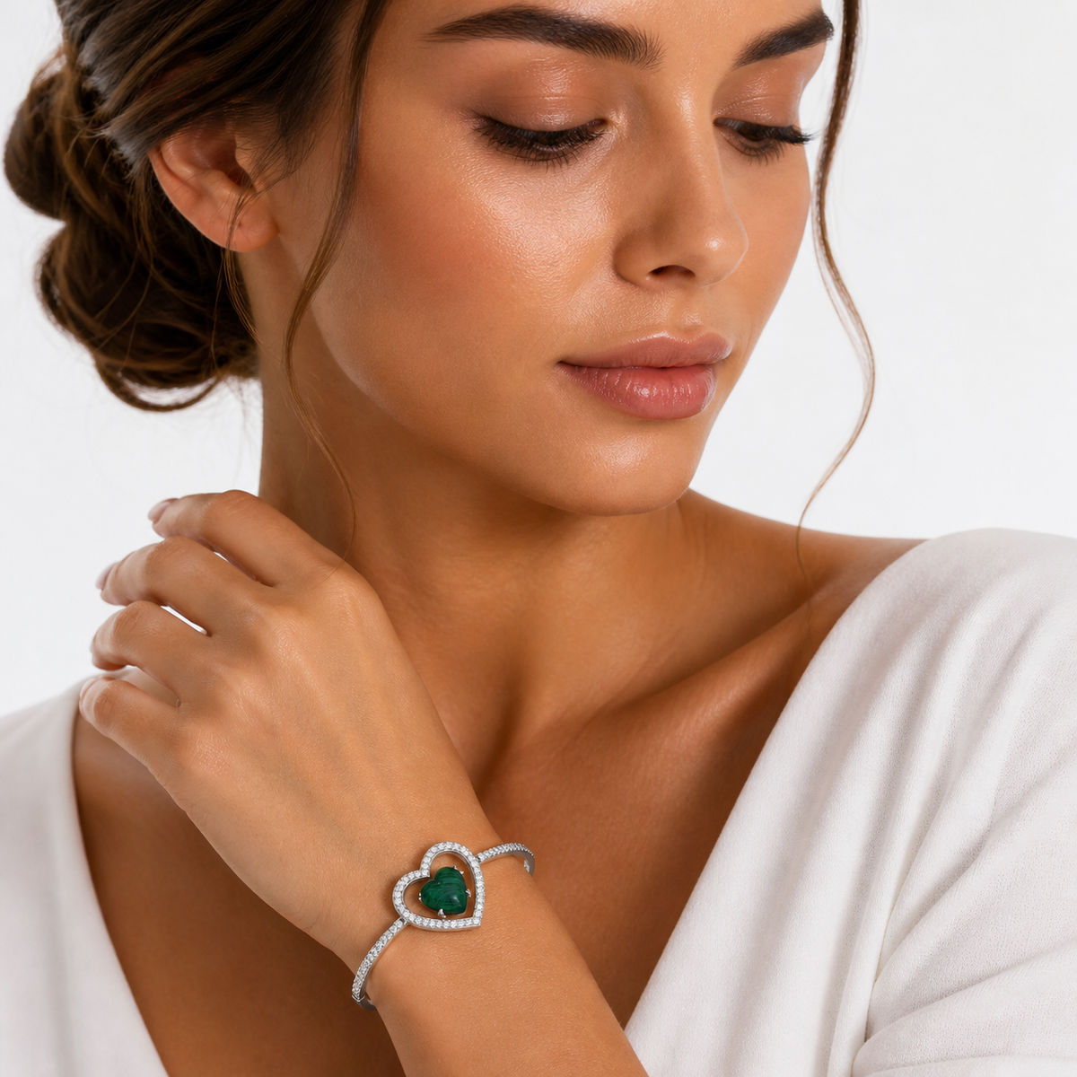 Malachite Royale Bracelet in 925 Sterling Silver