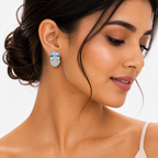 Sky Blue Topaz Royale Earrings in 925 Sterling Silver