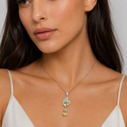 Lemon Quartz Aura Pendant in 925 Sterling Silver