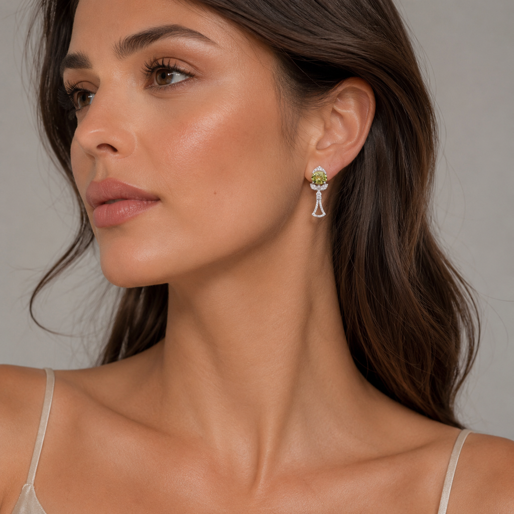 Lemon Quartz Radiance Earrings in 925 Sterling Silver