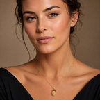 Beer Quartz Luxe Pendant in Gold-Plated 925 Sterling Silver
