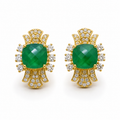 Green Onyx Royale Earrings in Gold-Plated 925 Sterling Silver