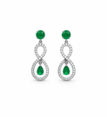 Green Onyx Statement Earrings in 925 Sterling Silver
