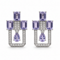 Iolite Elegance Earrings in 925 Sterling Silver