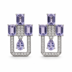 Iolite Elegance Earrings in 925 Sterling Silver