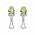 Lemon Quartz Radiance Earrings in 925 Sterling Silver