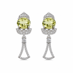 Lemon Quartz Radiance Earrings in 925 Sterling Silver
