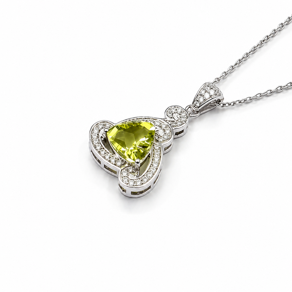 Lemon Quartz Glow Pendant in 925 Sterling Silver