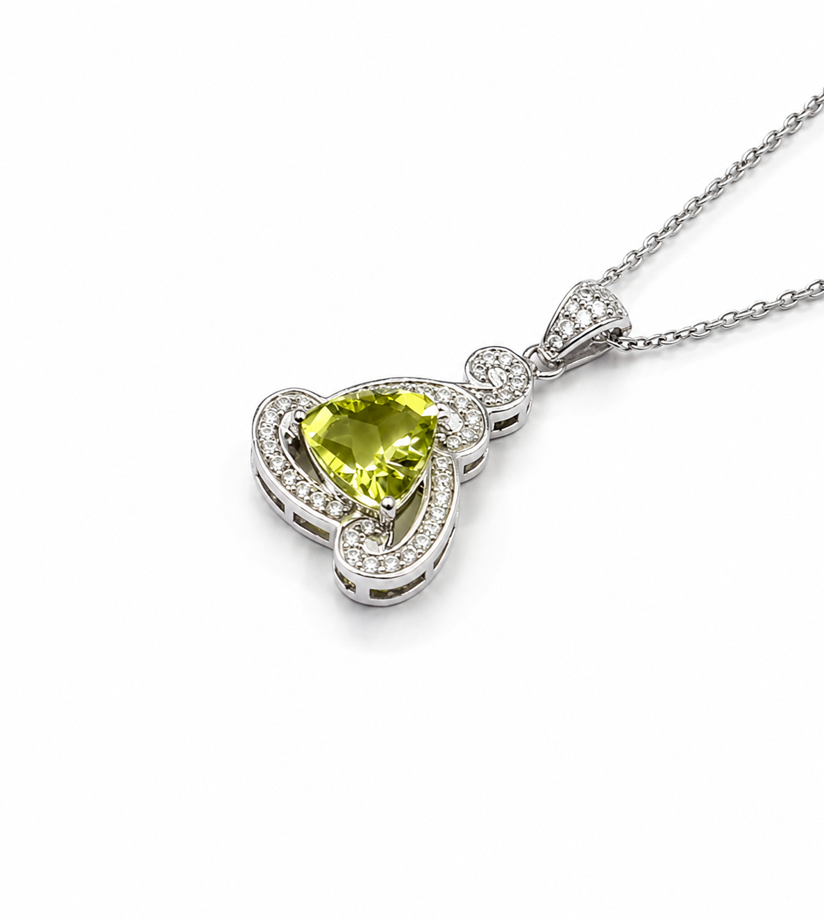 Lemon Quartz Glow Pendant in 925 Sterling Silver