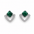 Malachite Elegance Earrings in 925 Sterling Silver