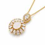 Moonstone Radiance Pendant in 925 Sterling Silver