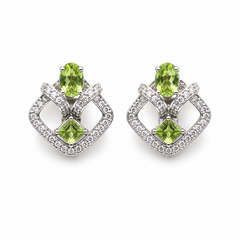 Peridot Elegance Earrings in 925 Sterling Silver