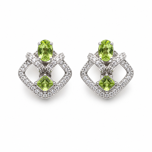 Peridot Elegance Earrings in 925 Sterling Silver