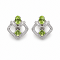 Peridot Elegance Earrings in 925 Sterling Silver