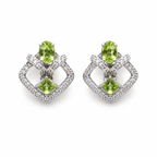 Peridot Elegance Earrings in 925 Sterling Silver