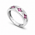 Pink Garnet Majesty Ring in 925 Sterling Silver