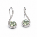 Prasiolite Royale Earrings in 925 Sterling Silver