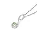 Prasiolite Radiance Pendant in 925 Sterling Silver
