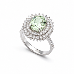 Prasiolite Harmony Ring in 925 Sterling Silver