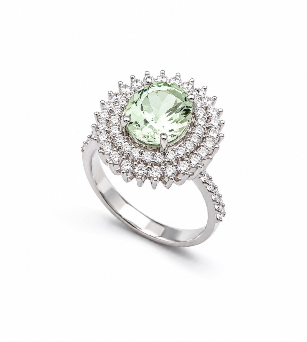 Prasiolite Harmony Ring in 925 Sterling Silver