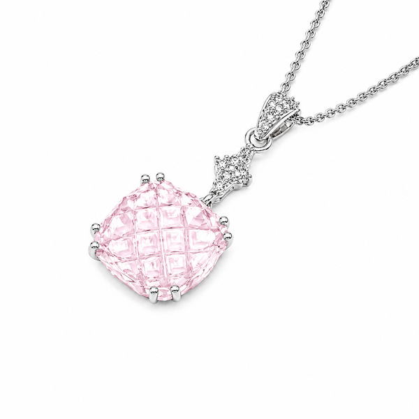 Rose Quartz Majesty Pendant in 925 Sterling Silver