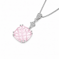 Rose Quartz Majesty Pendant in 925 Sterling Silver