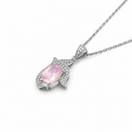 Rose Quartz Radiance Pendant in 925 Sterling Silver