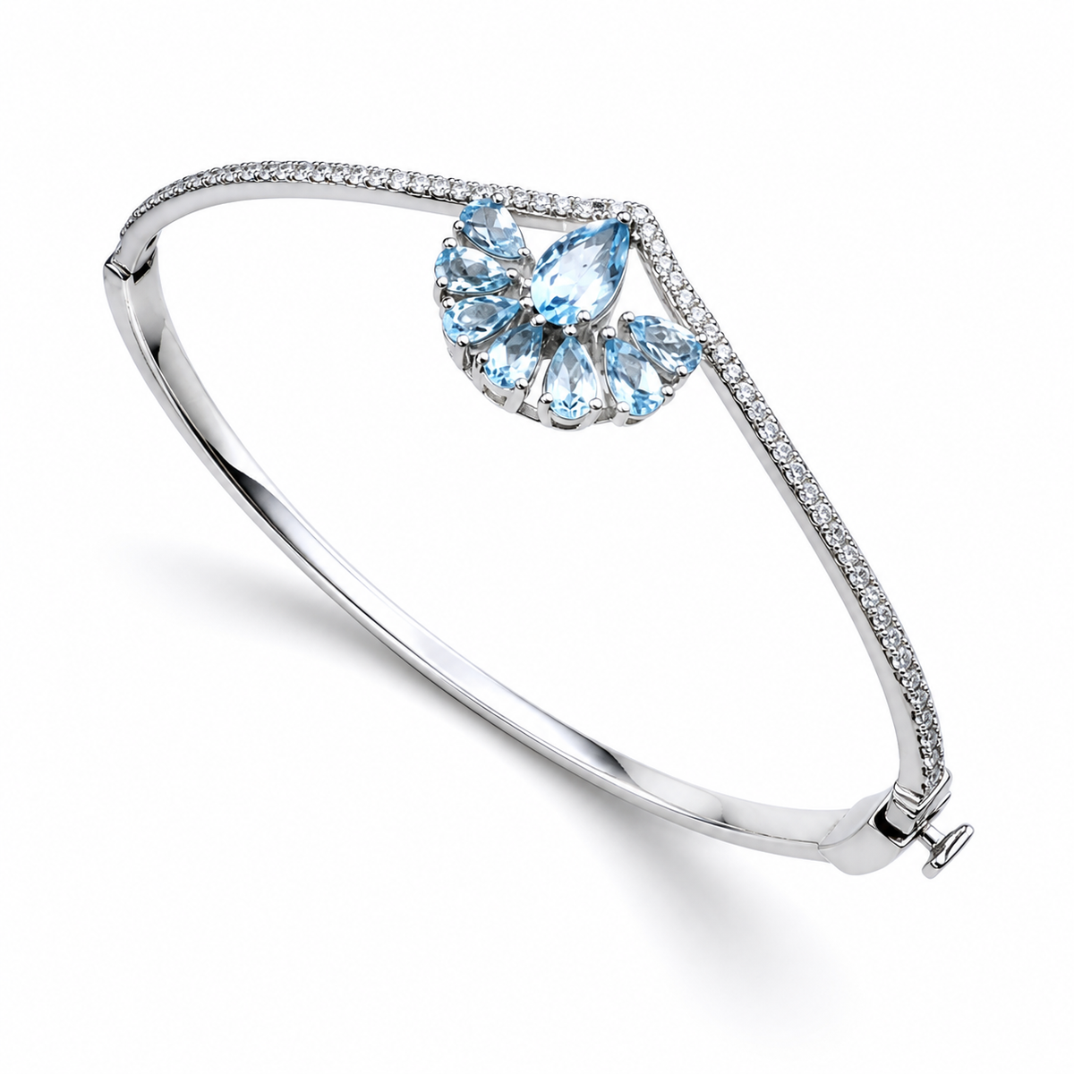 Sky Blue Topaz Royale Bracelet in 925 Sterling Silver