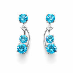 Sky Blue Topaz Elegance Earrings in 925 Sterling Silver
