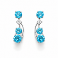Sky Blue Topaz Elegance Earrings in 925 Sterling Silver