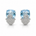 Sky Blue Topaz Royale Earrings in 925 Sterling Silver